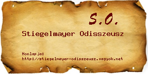 Stiegelmayer Odisszeusz névjegykártya